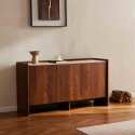 Buffet effetto legno con 3 ante, 140 cm