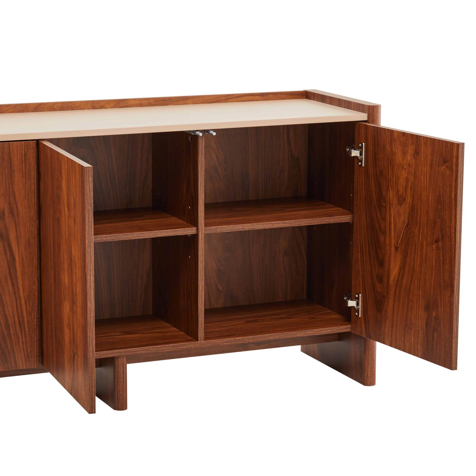 Buffet effetto legno con 3 ante, 140 cm