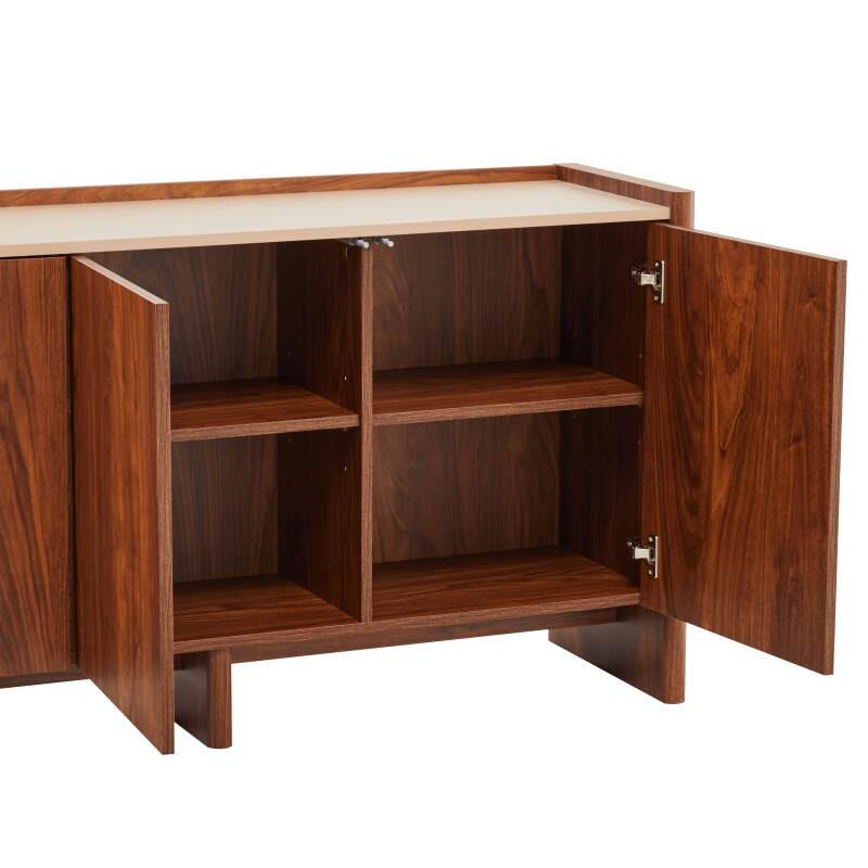 Buffet effetto legno con 3 ante, 140 cm (5/7)