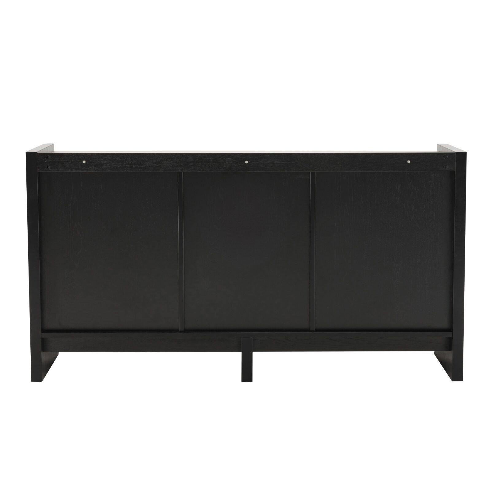 Buffet effetto legno con 3 ante, 140 cm