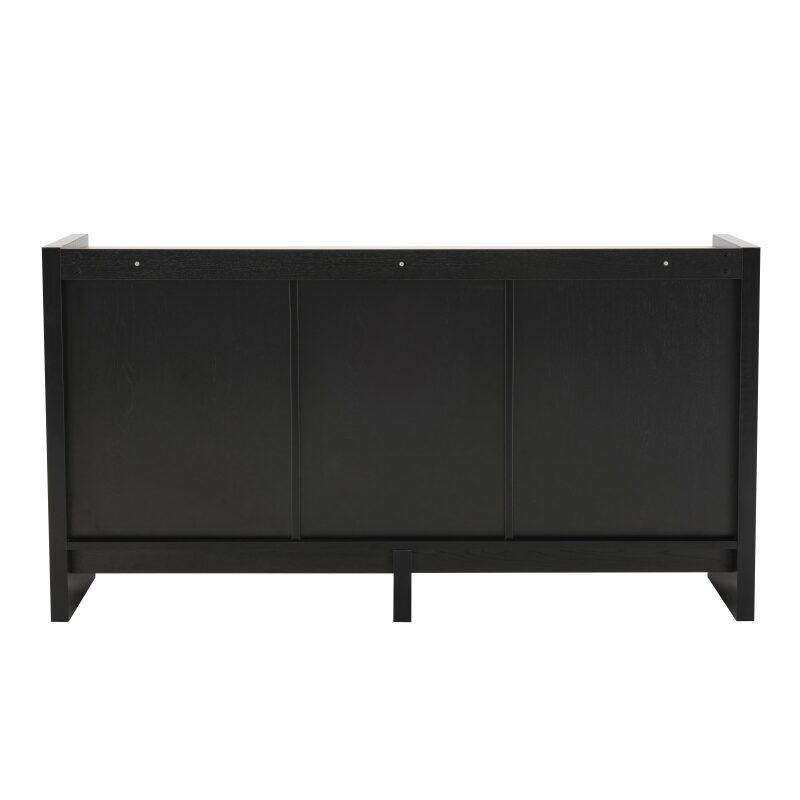 Buffet effetto legno con 3 ante, 140 cm