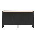 Buffet effetto legno con 3 ante, 140 cm