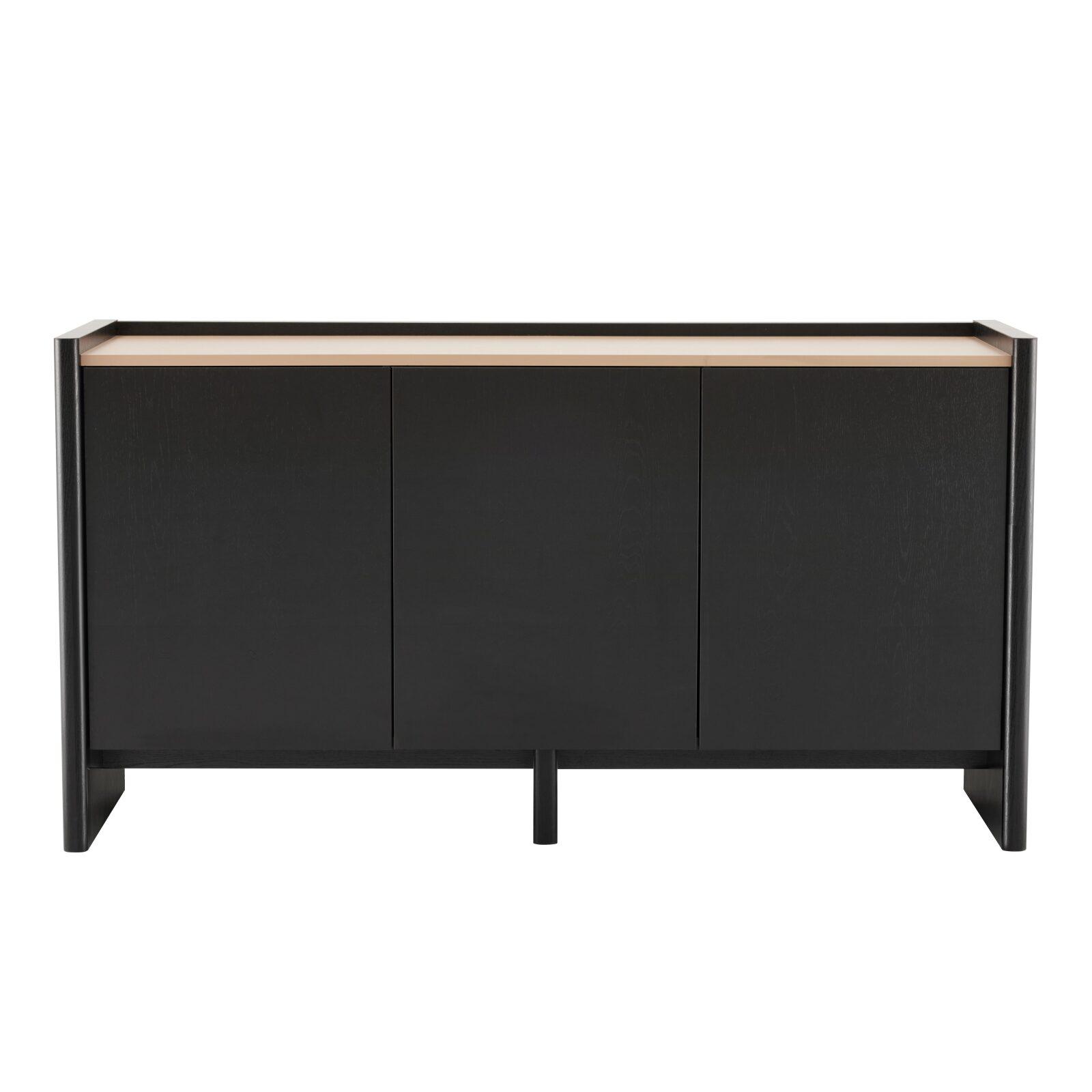 Buffet effetto legno con 3 ante, 140 cm