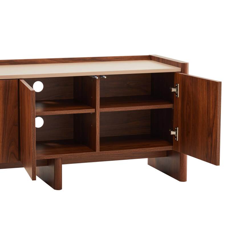Mobile TV effetto legno da 120 cm in stile elegante (6/8)