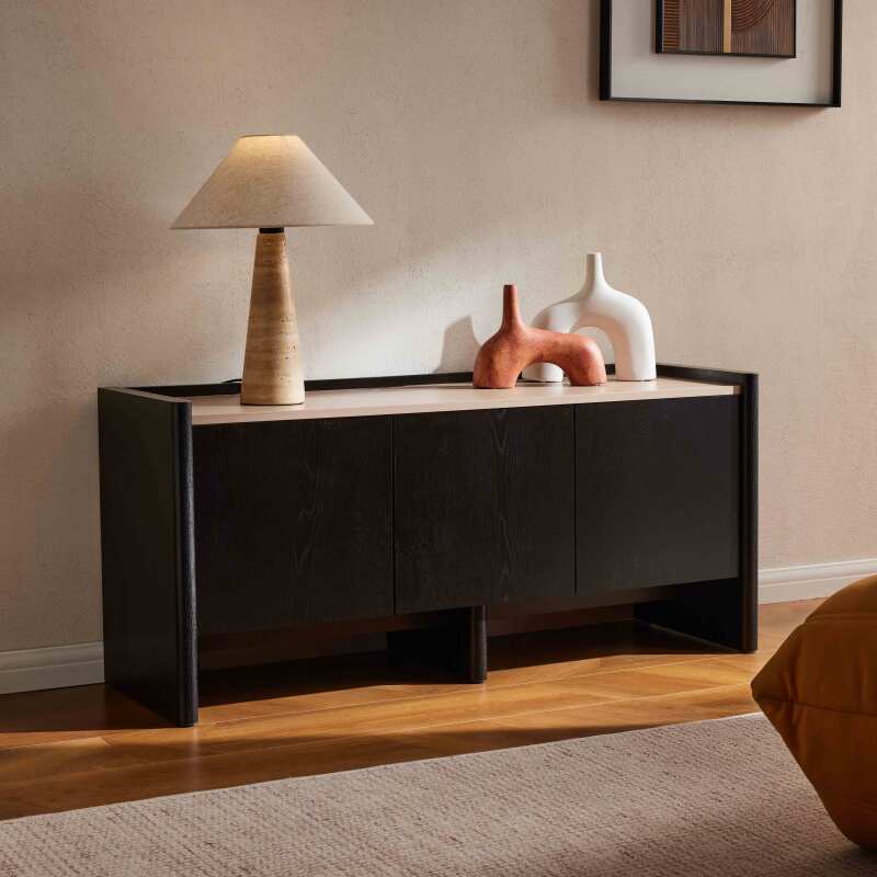 Mobile TV effetto legno da 120 cm in stile elegante