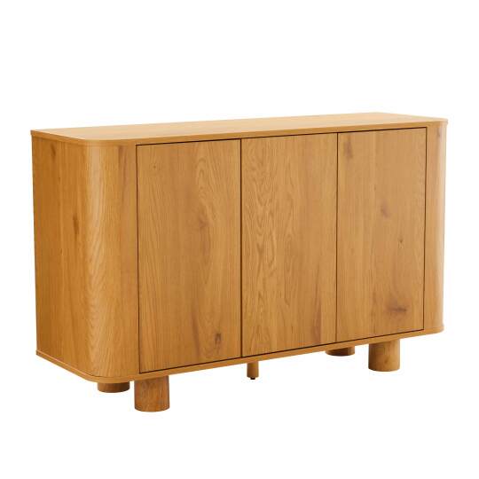 Buffet effetto legno con 3 ante, 120 cm | Oviala