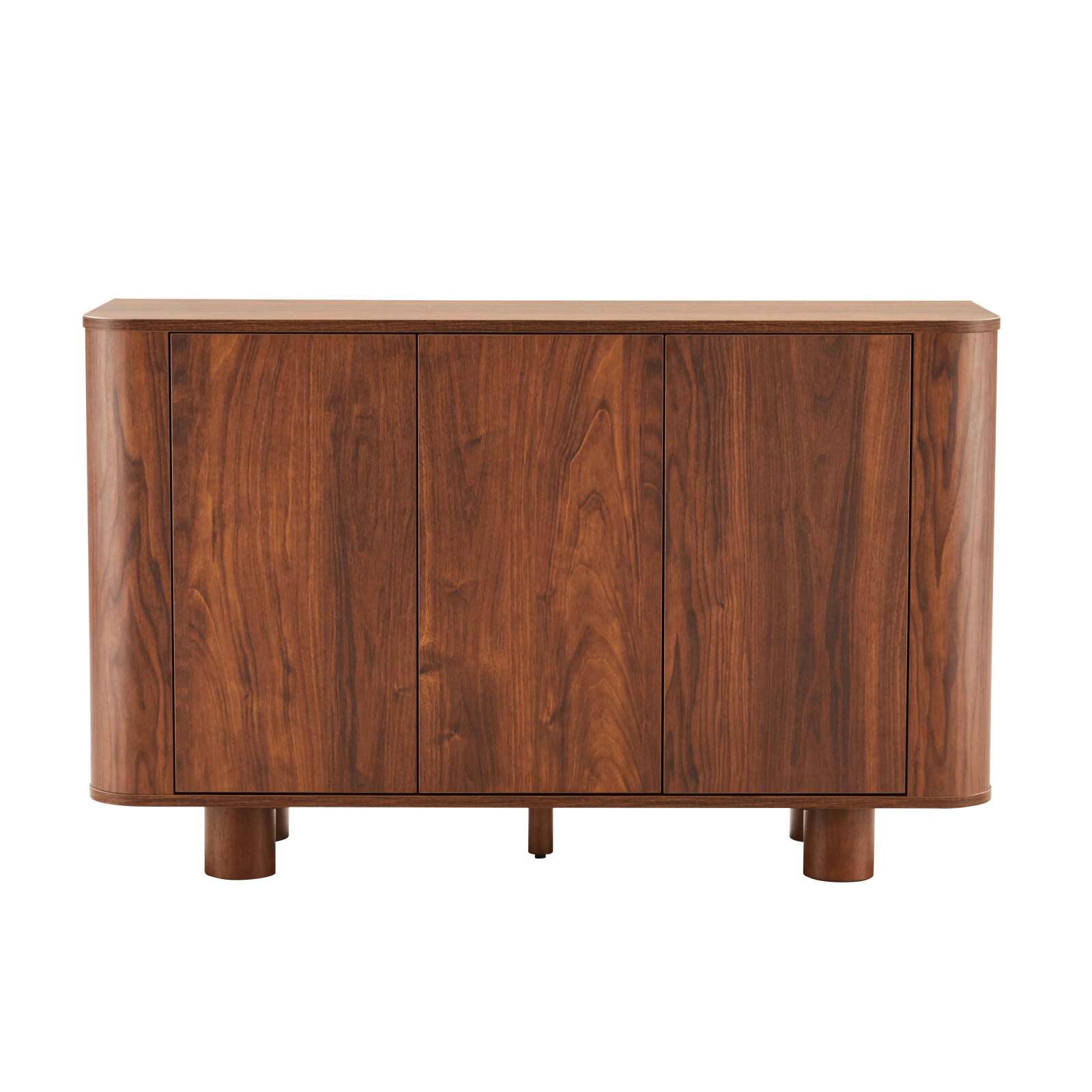 Buffet effetto legno con 3 ante, 120 cm