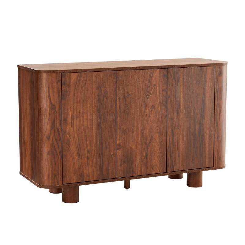Buffet effetto legno con 3 ante, 120 cm