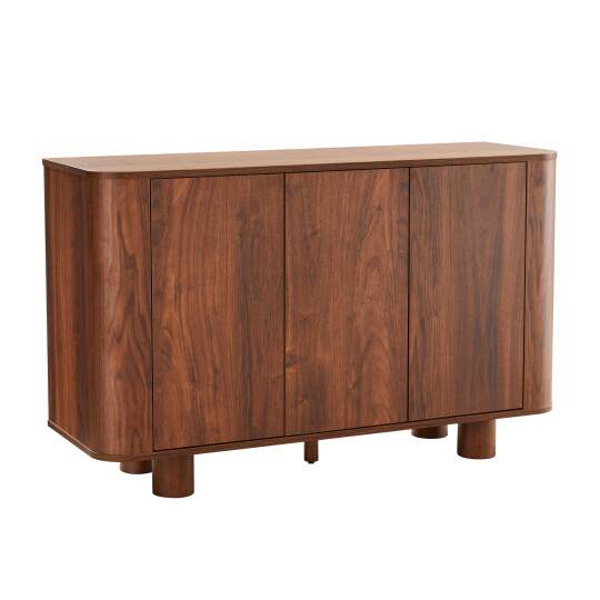 Buffet effetto legno con 3 ante, 120 cm
