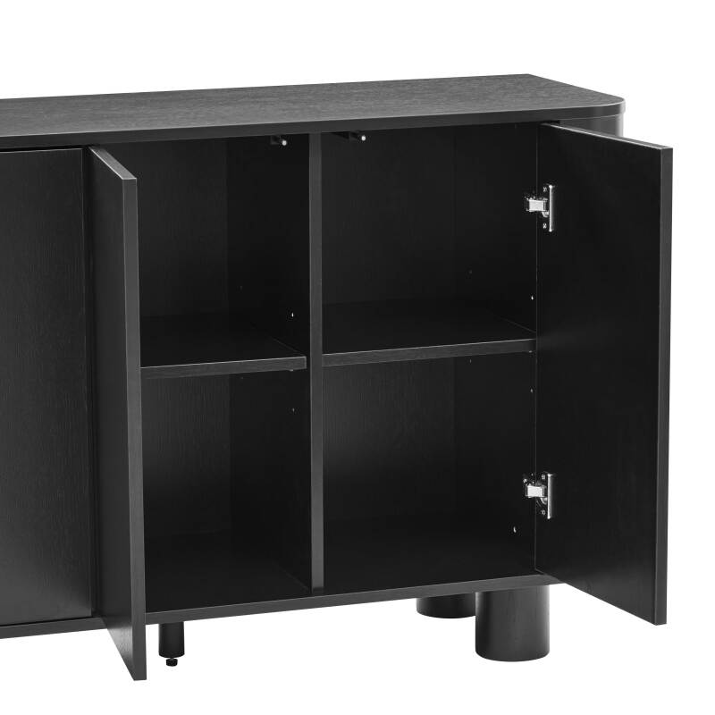 Buffet effetto legno con 3 ante, 120 cm