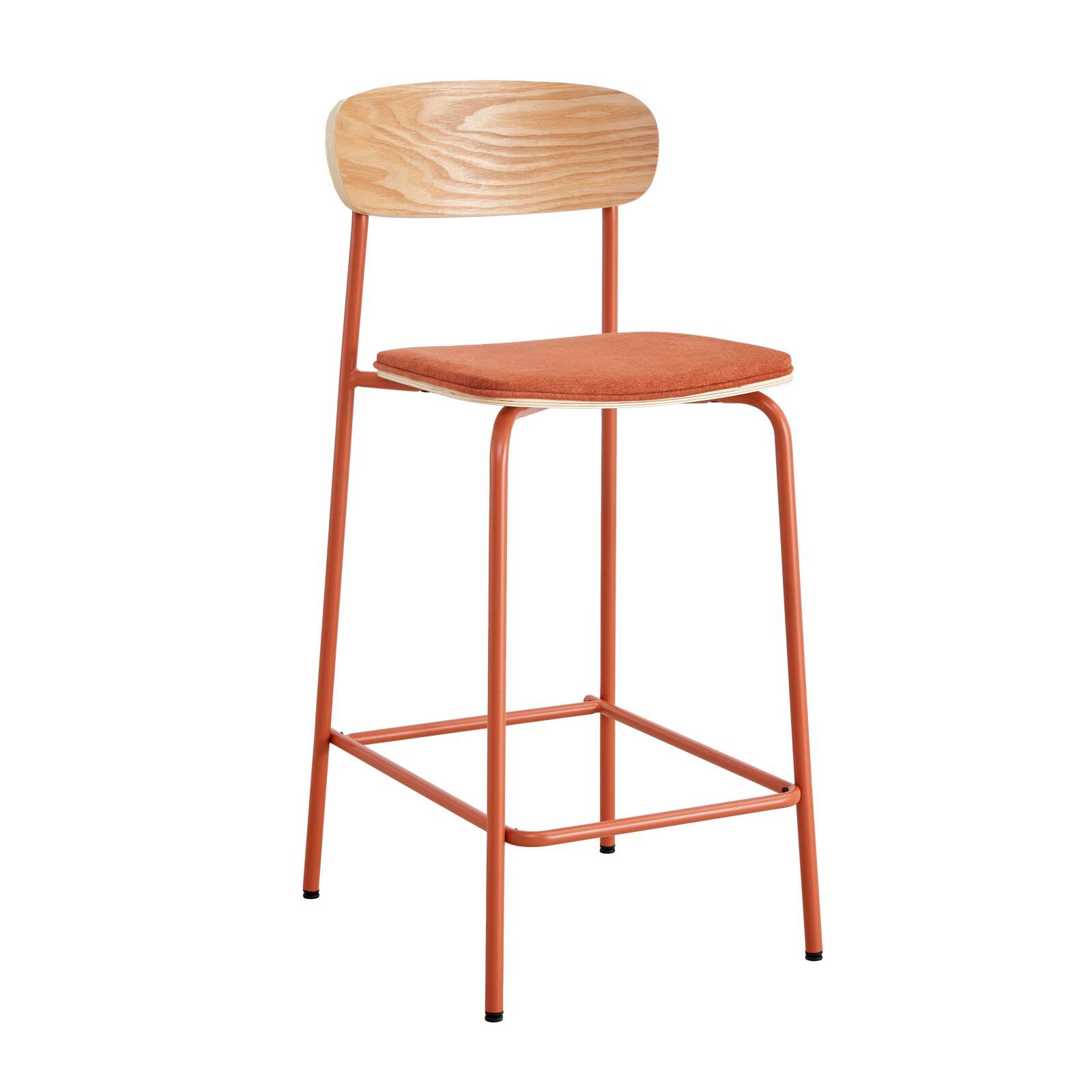 Set di 2 seggioloni in metallo, legno e tessuto