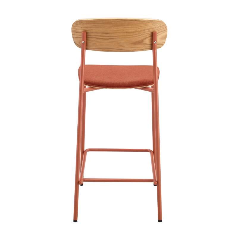 Set di 2 seggioloni in metallo, legno e tessuto (2/6)