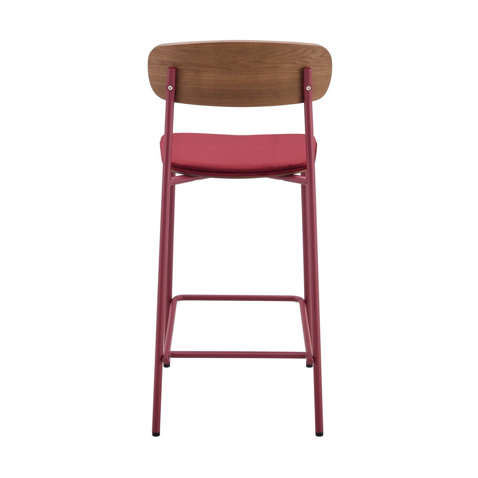 Set di 2 seggioloni in metallo, legno e tessuto