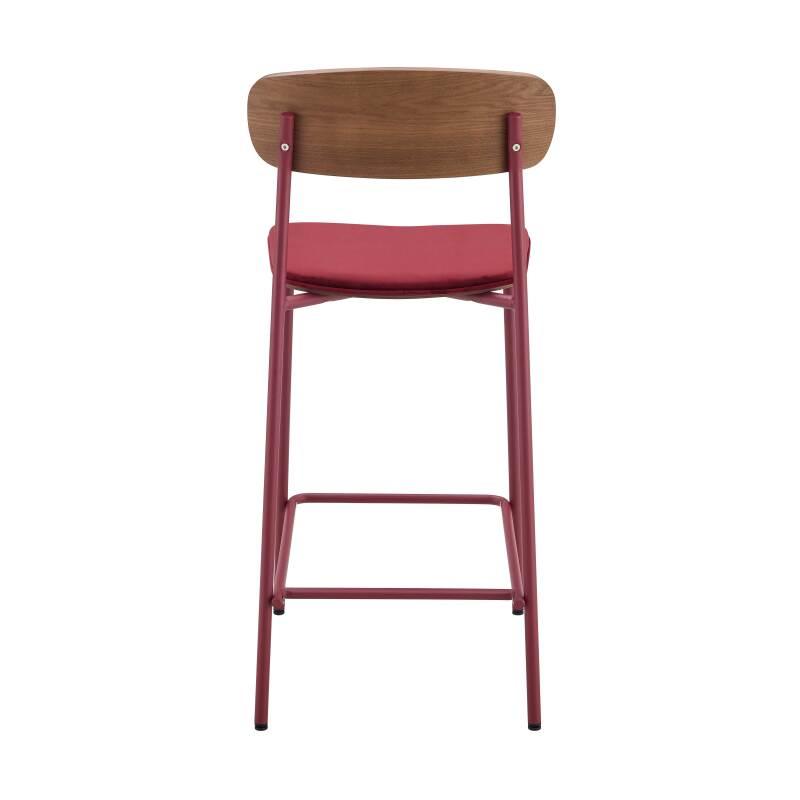 Set di 2 seggioloni in metallo, legno e tessuto