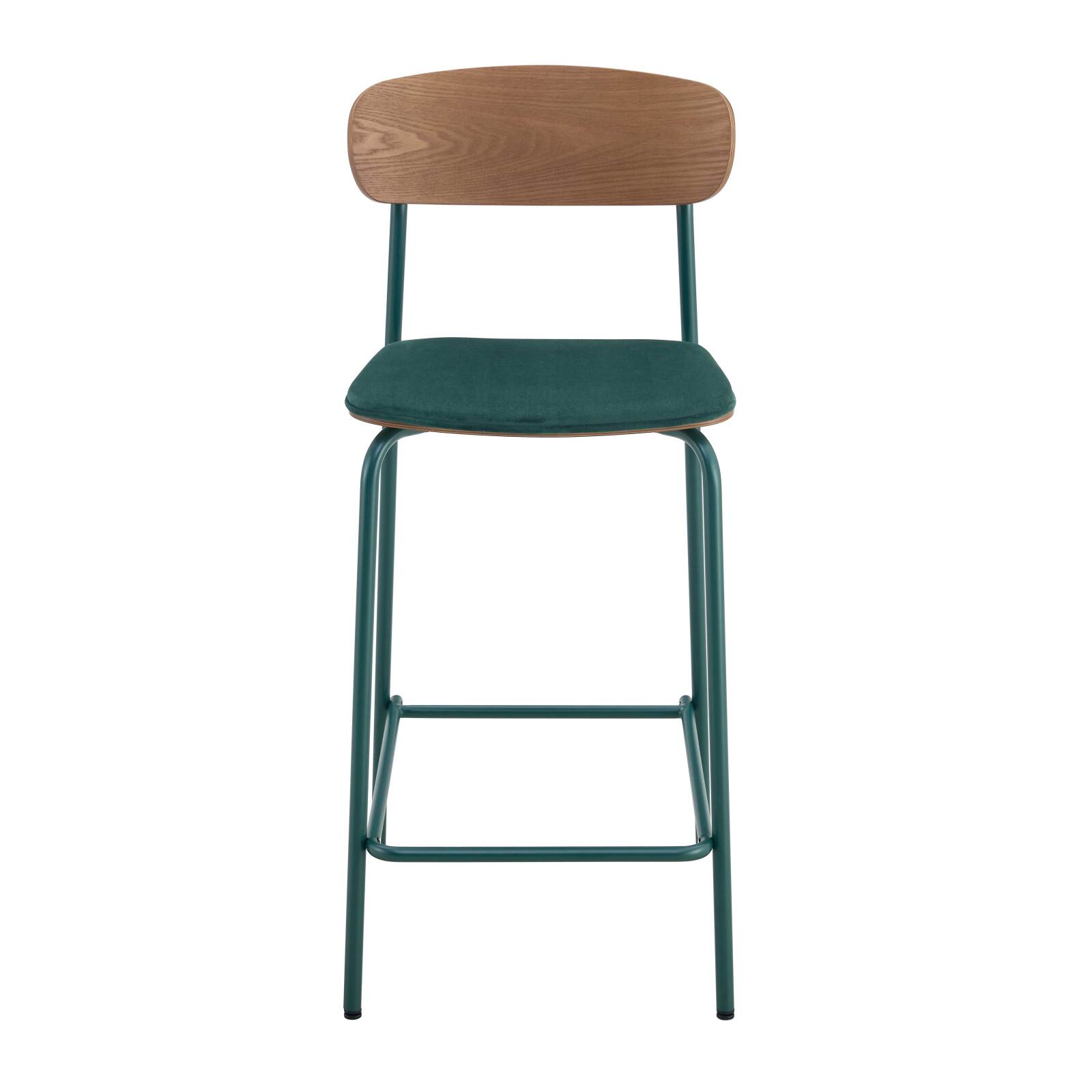 Set di 2 seggioloni in metallo, legno e tessuto