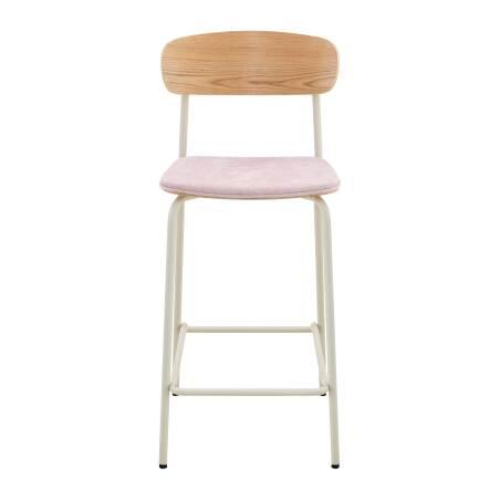 Set di 2 seggioloni in metallo, legno e tessuto (2/6)