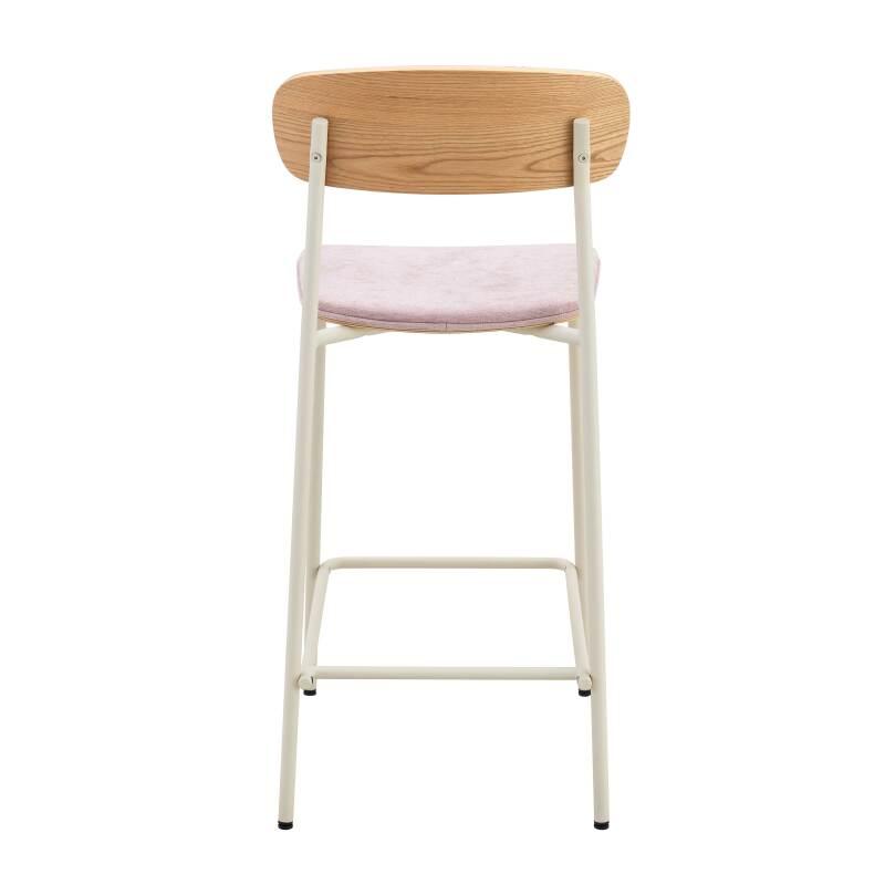 Set di 2 seggioloni in metallo, legno e tessuto (4/6)