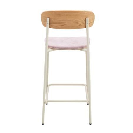 Set di 2 seggioloni in metallo, legno e tessuto (4/6)