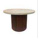 Tavolino da salotto effetto legno scuro rotonda Ø70 x 45 cm
