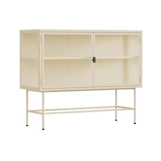 Buffet in metallo e vetro 2 ante 110 cm