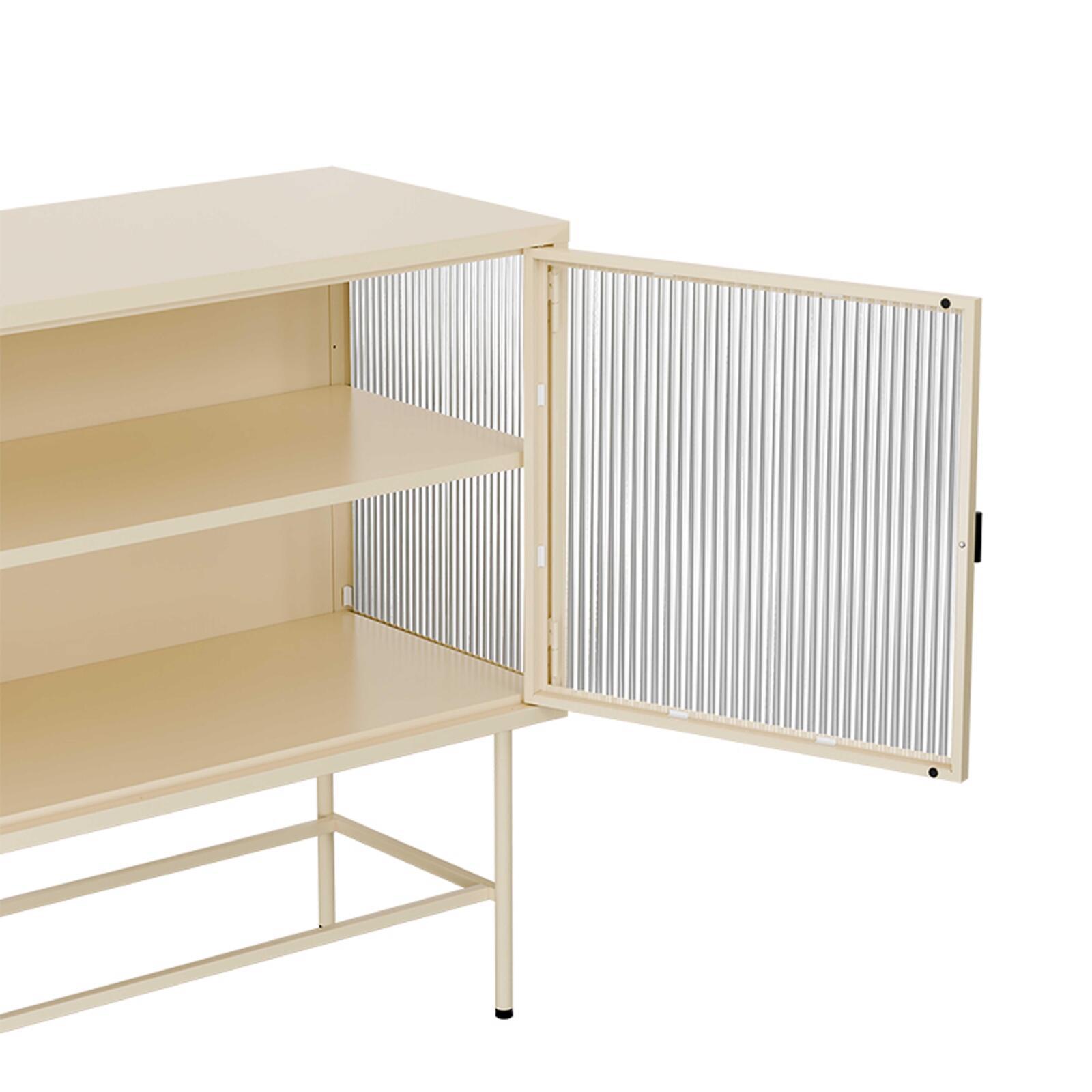 Buffet in metallo e vetro 2 ante 110 cm