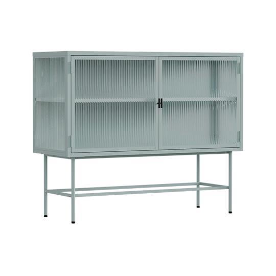 Buffet in metallo e vetro 2 ante 110 cm | Oviala
