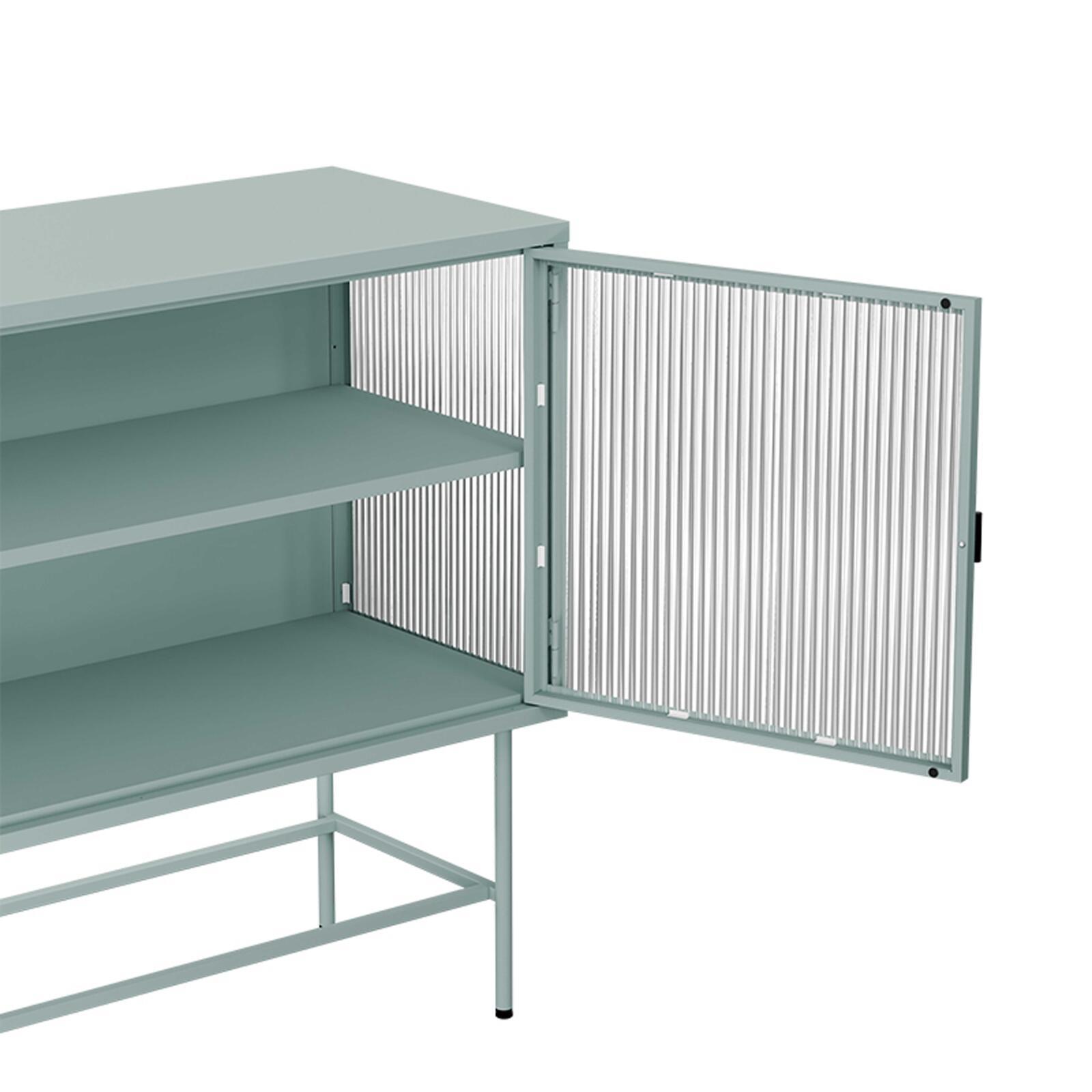 Buffet in metallo e vetro 2 ante 110 cm