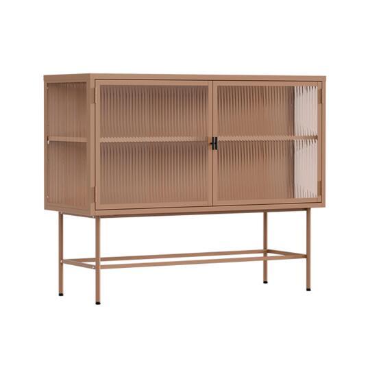 Buffet in metallo e vetro 2 ante 110 cm | Oviala