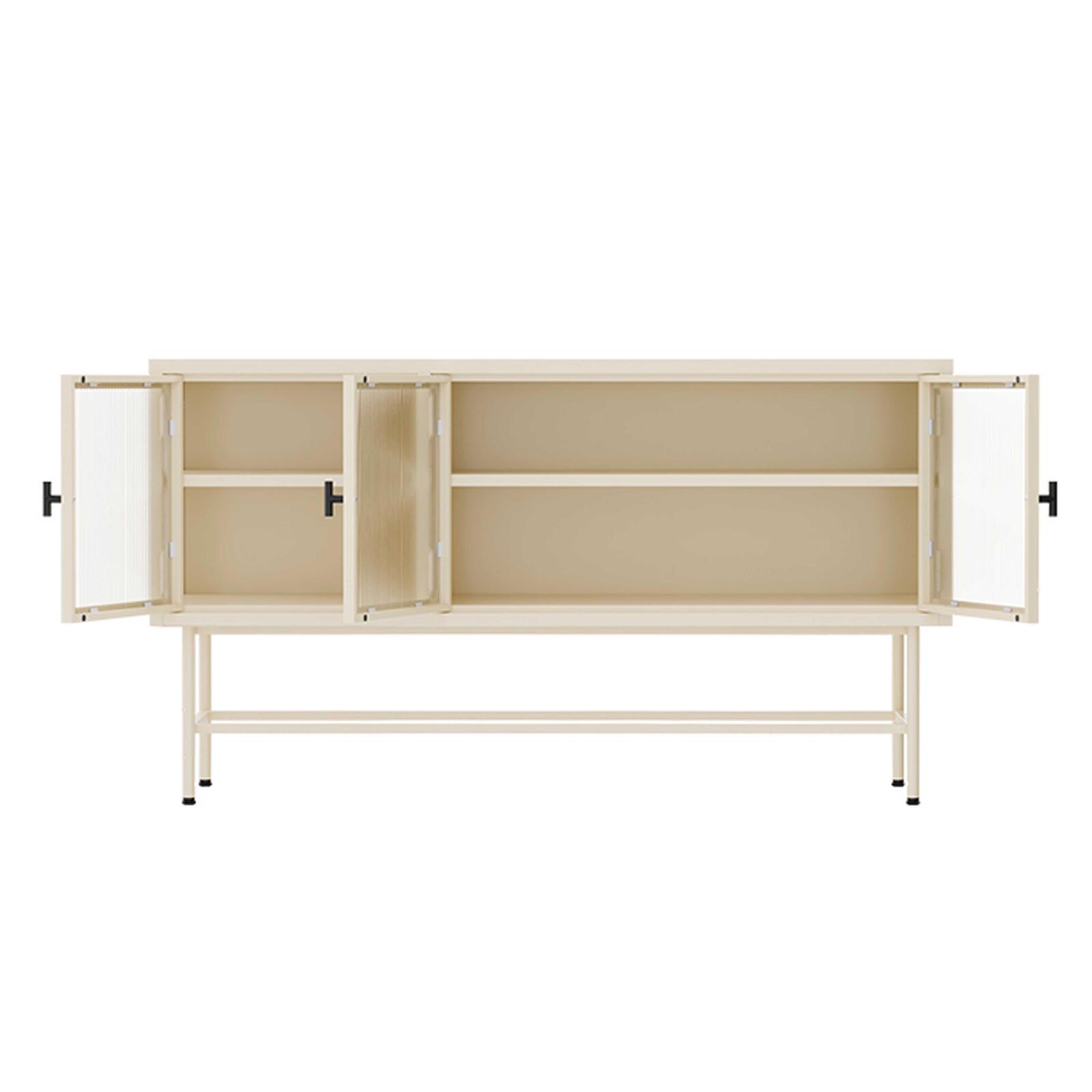 Buffet in metallo e vetro 3 ante 120 cm