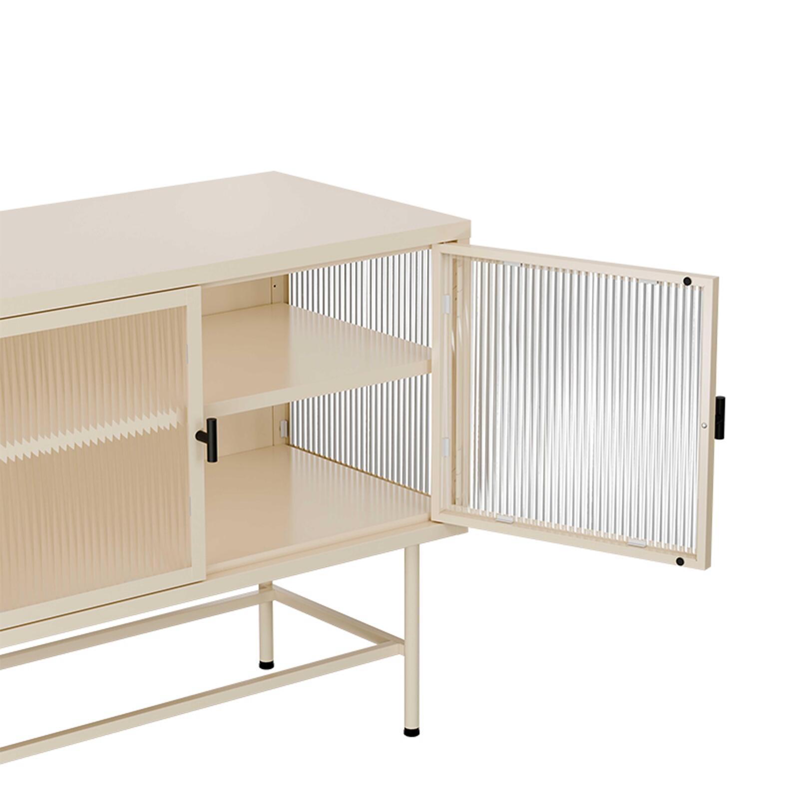 Buffet in metallo e vetro 3 ante 120 cm