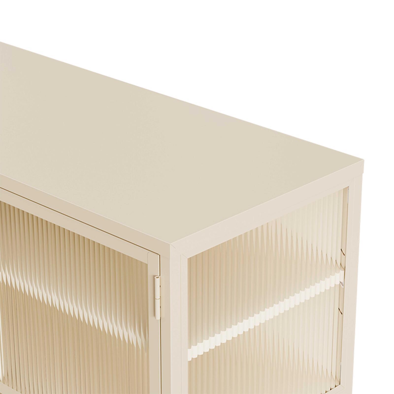 Buffet in metallo e vetro 3 ante 120 cm