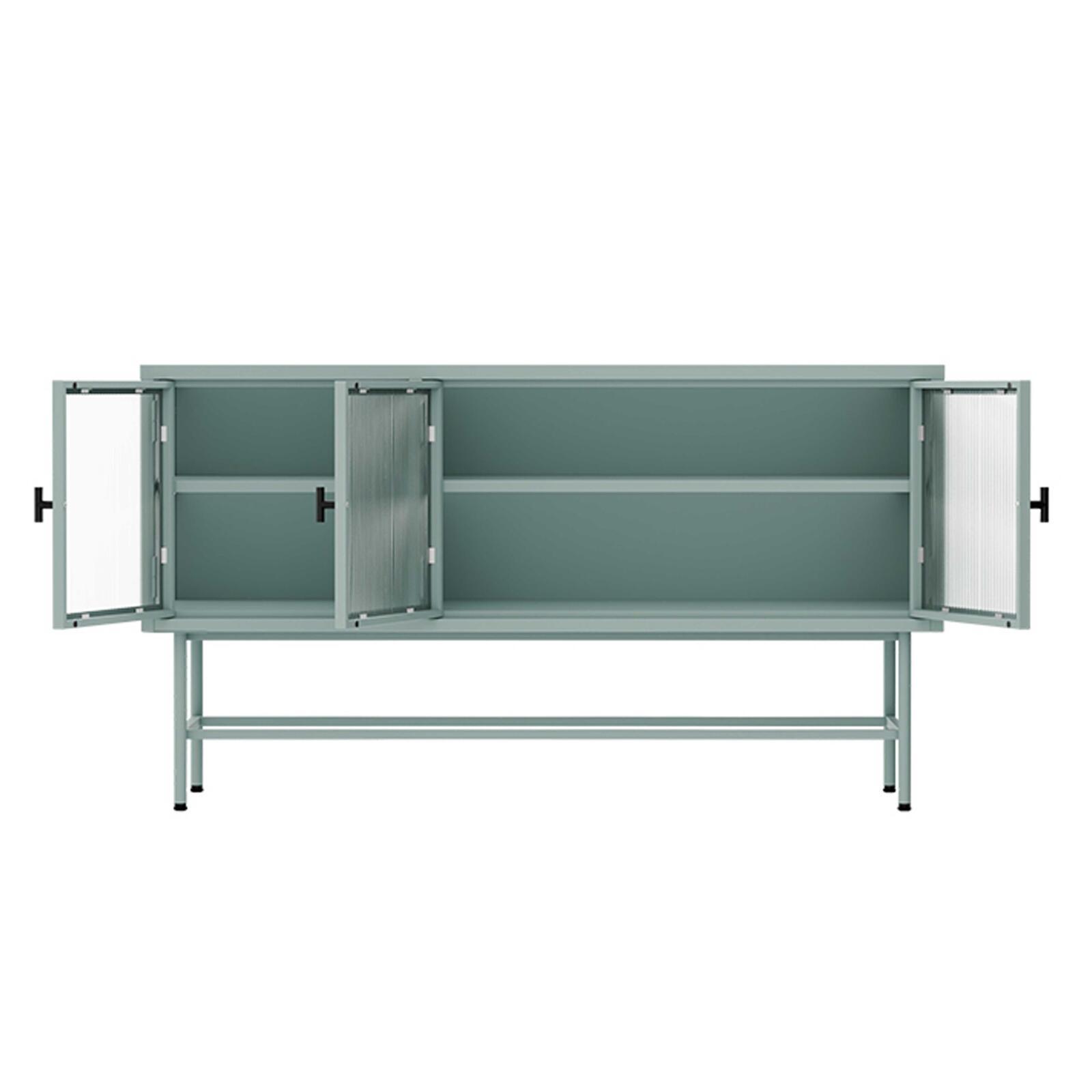 Buffet in metallo e vetro 3 ante 120 cm