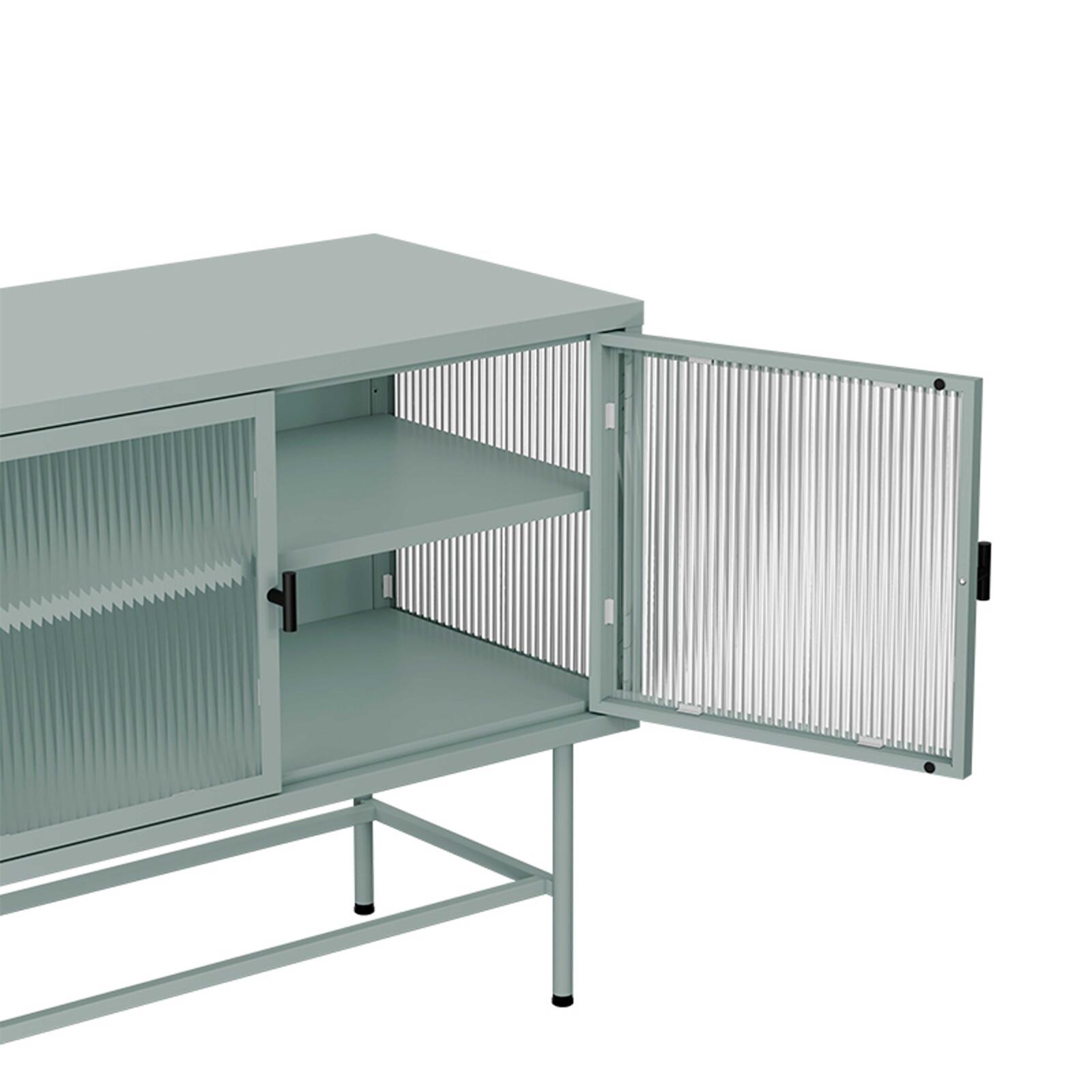 Buffet in metallo e vetro 3 ante 120 cm