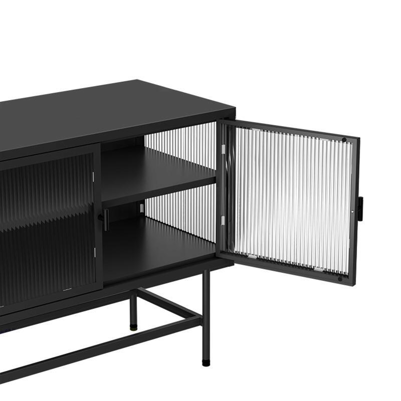 Buffet in metallo e vetro 3 ante 120 cm