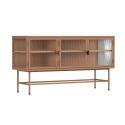 Buffet in metallo e vetro 3 ante 120 cm