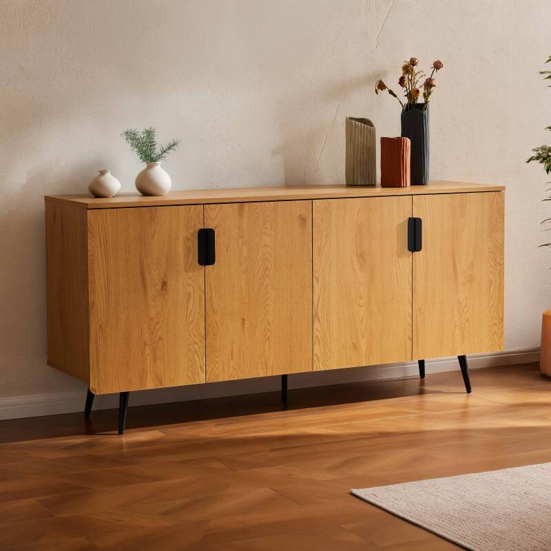 Buffet effetto legno 4 ante 160 cm