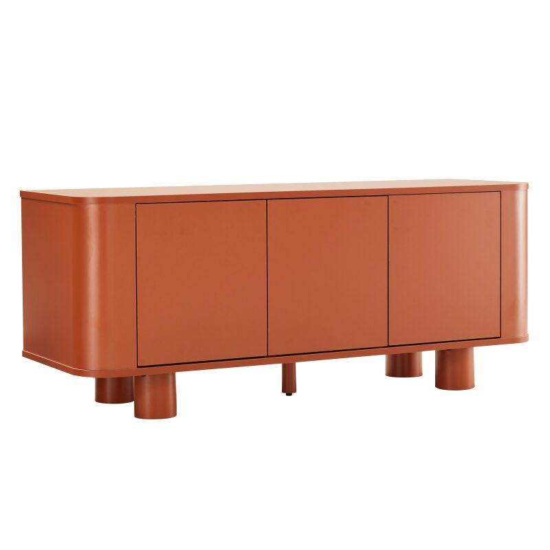 Mobile TV arancione 120 cm stile scandinavo