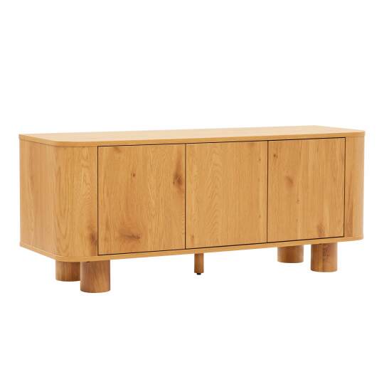 Mobile TV effetto legno 120 cm stile scandinavo