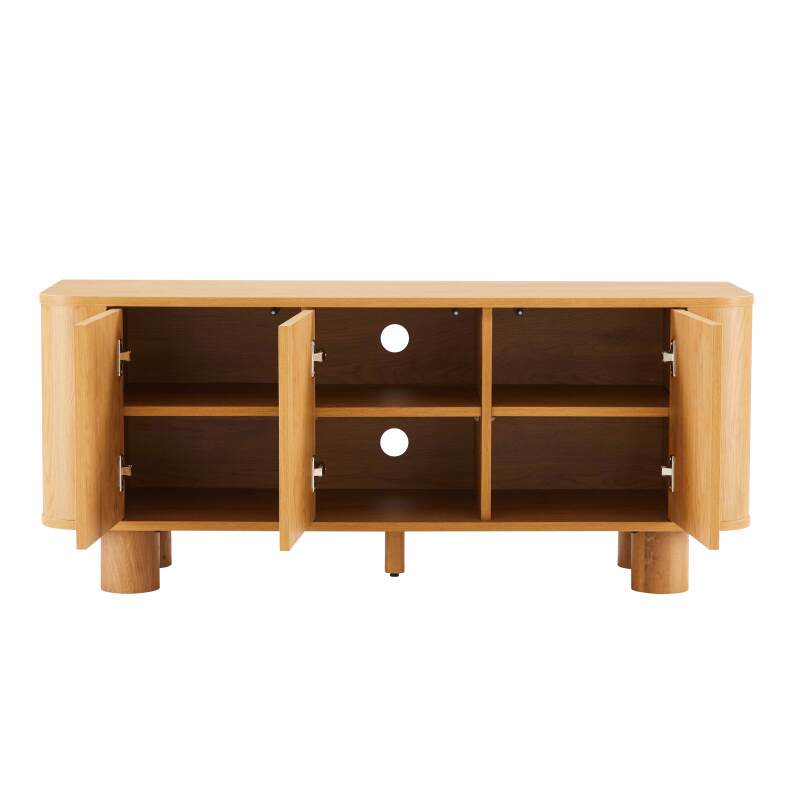 Mobile TV effetto legno 120 cm stile scandinavo (4/8)