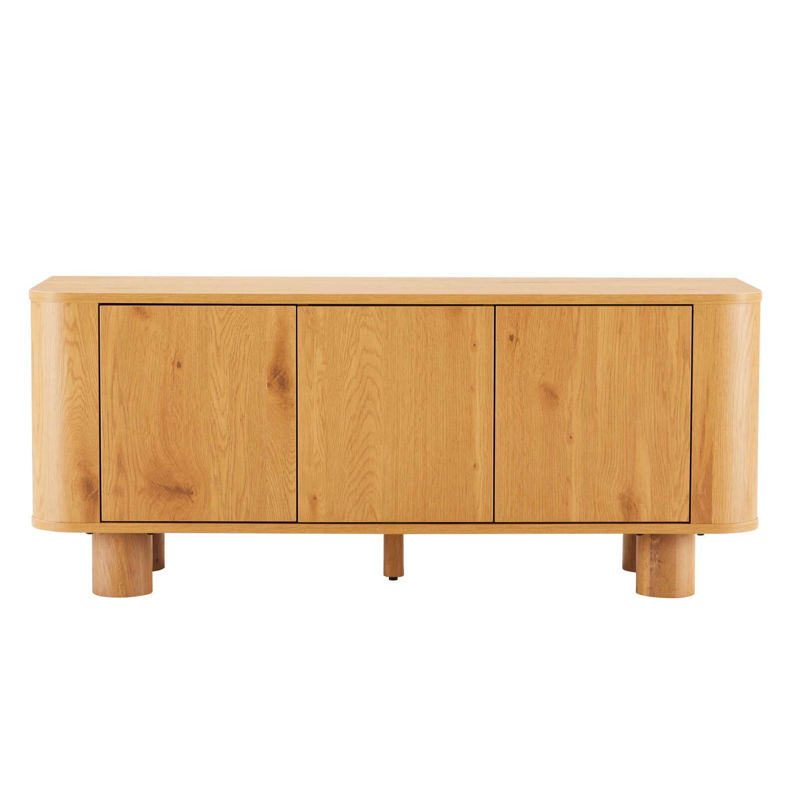Mobile TV effetto legno 120 cm stile scandinavo