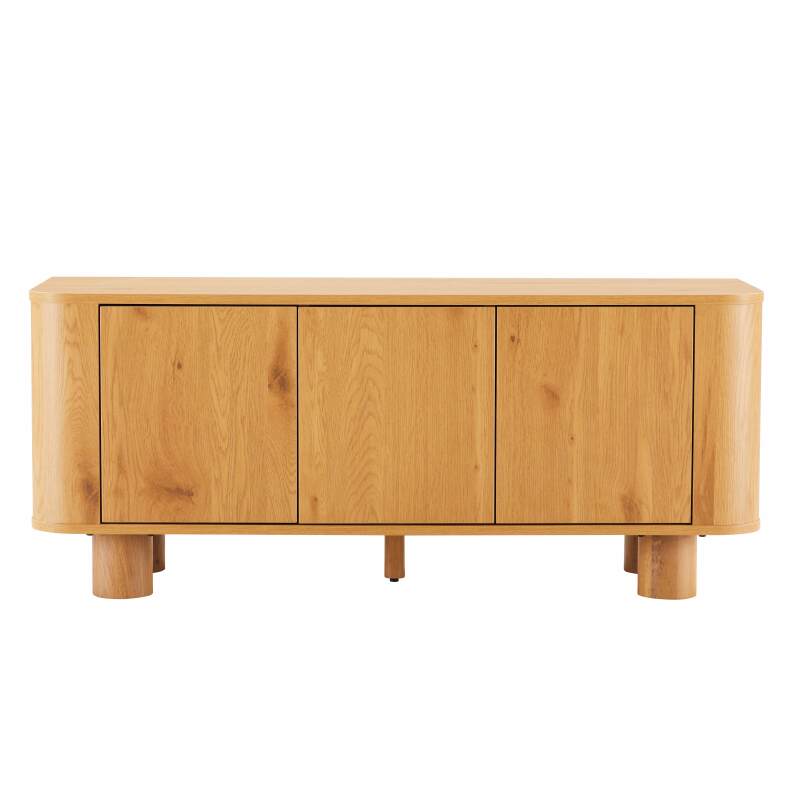 Mobile TV effetto legno 120 cm stile scandinavo (3/8)