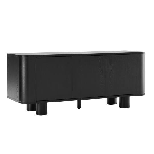 Mobile TV effetto legno da 120 cm, stile scandinavo | Oviala