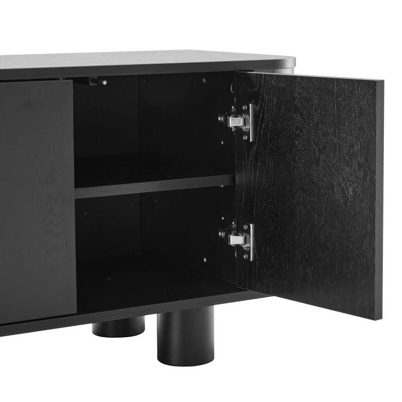 Mobile TV effetto legno 120 cm stile scandinavo (3/6)