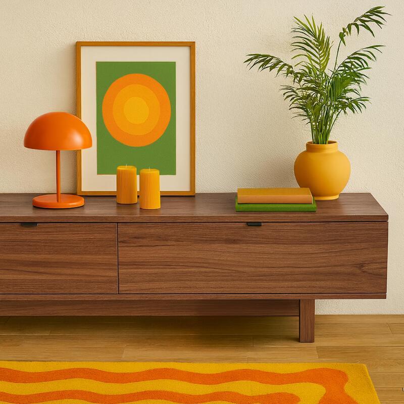 Mobile TV 160 cm effetto legno industriale