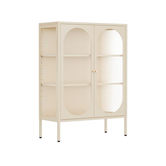 Buffet in metallo e vetro 2 ante 80 cm | Oviala