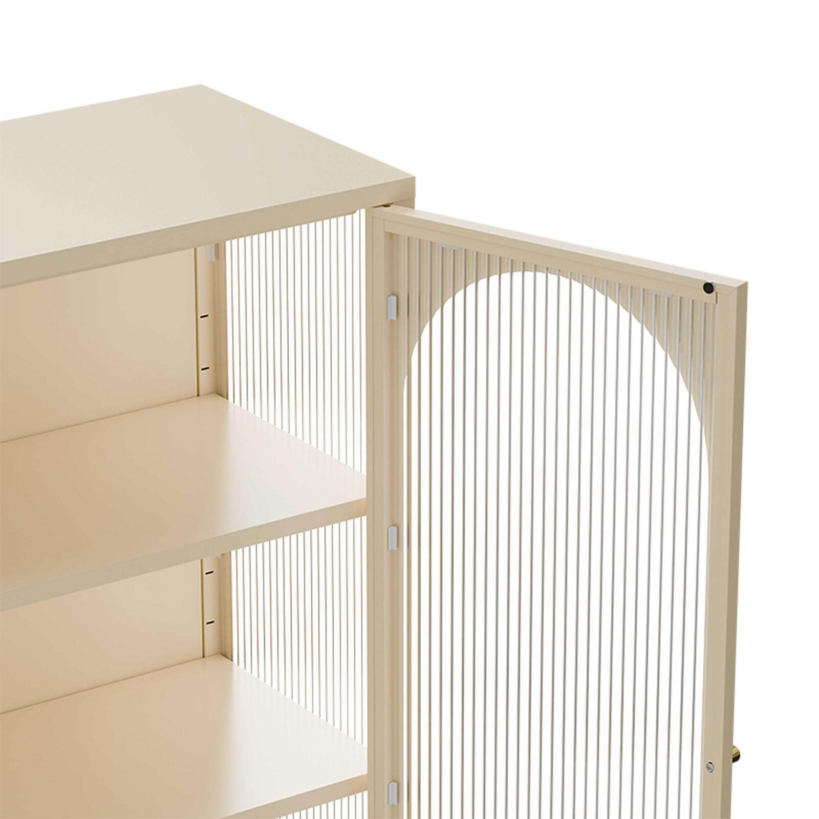 Buffet in metallo e vetro 2 ante 80 cm