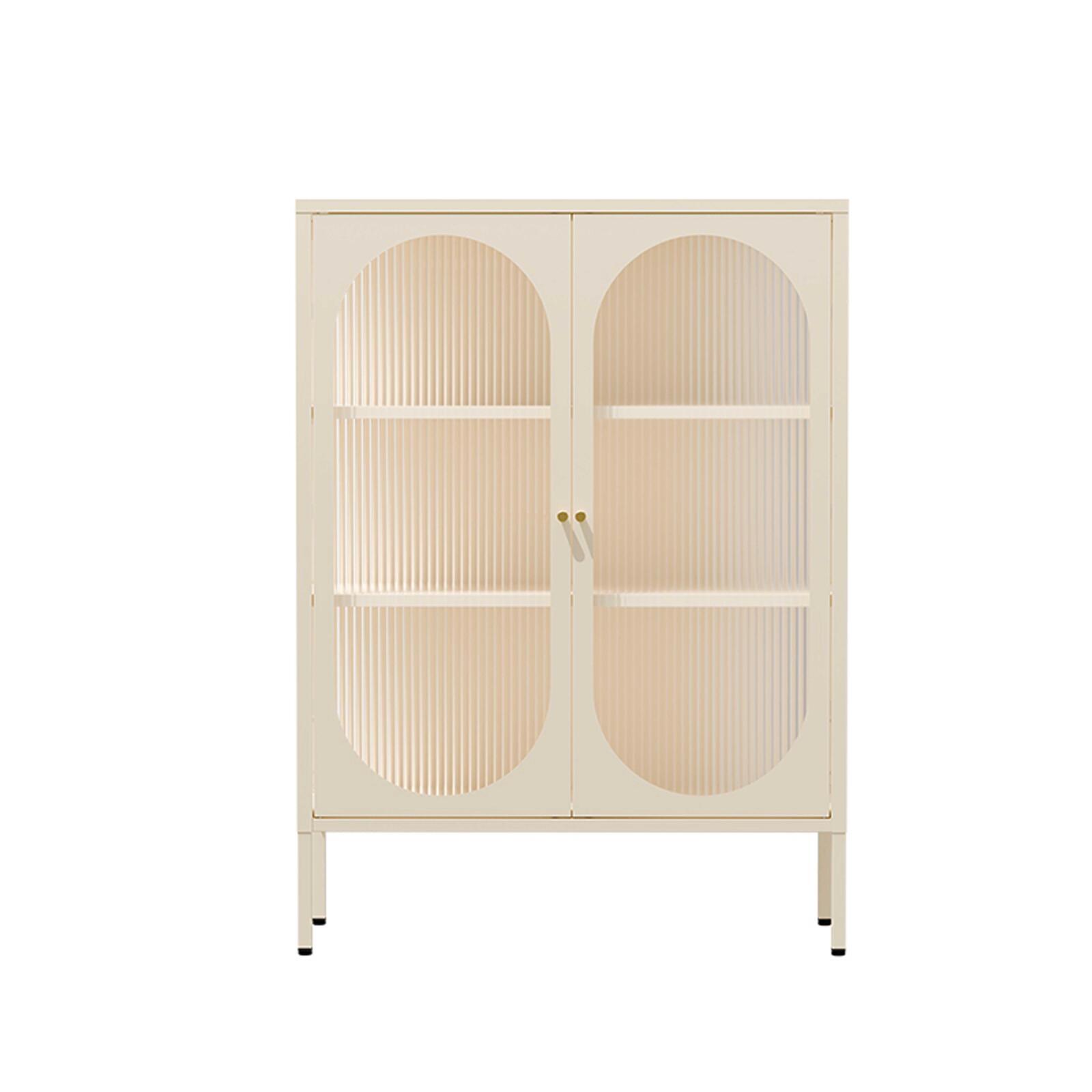 Buffet in metallo e vetro 2 ante 80 cm