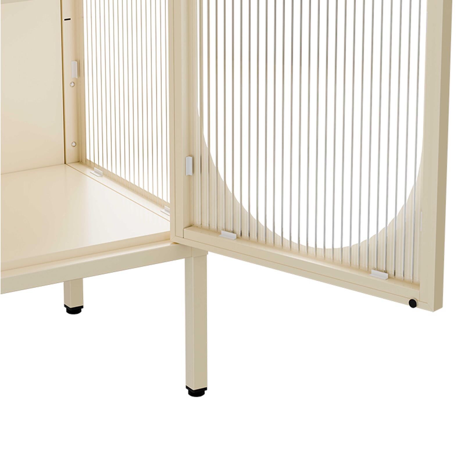 Buffet in metallo e vetro 2 ante 80 cm