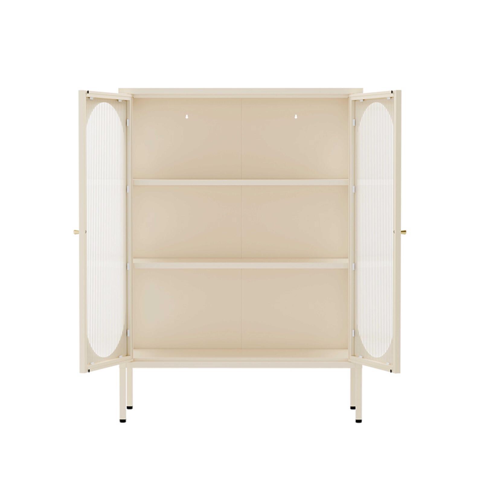 Buffet in metallo e vetro 2 ante 80 cm