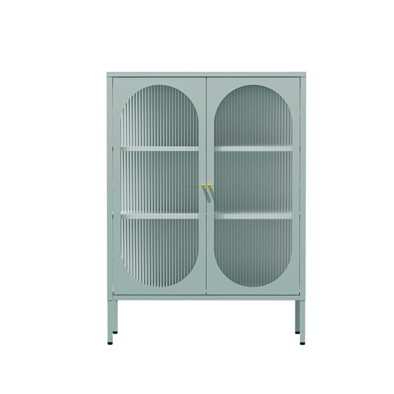 Buffet in metallo e vetro 2 ante 80 cm